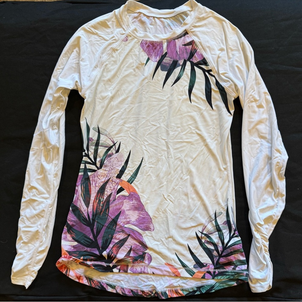 Floral Long Sleeve swim shirt UV 50